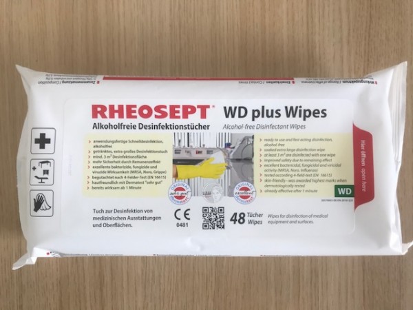 Rheosept WD Plus Wipes 30x27cm (48st)