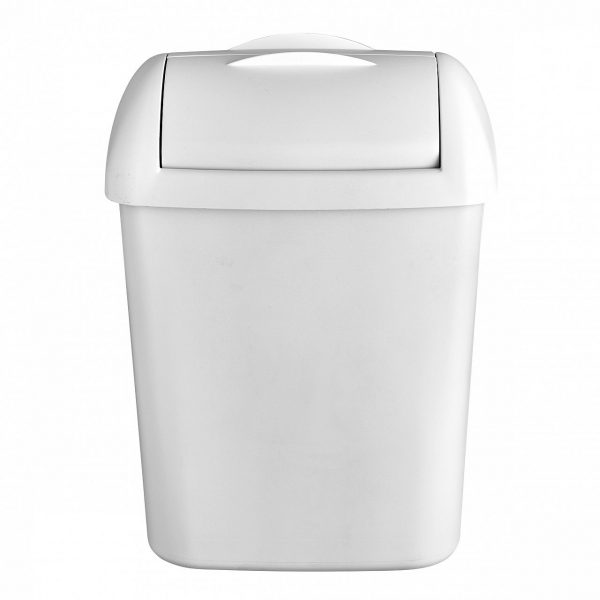 Hygienebak mat wit 8 liter met wandbevestigingsset